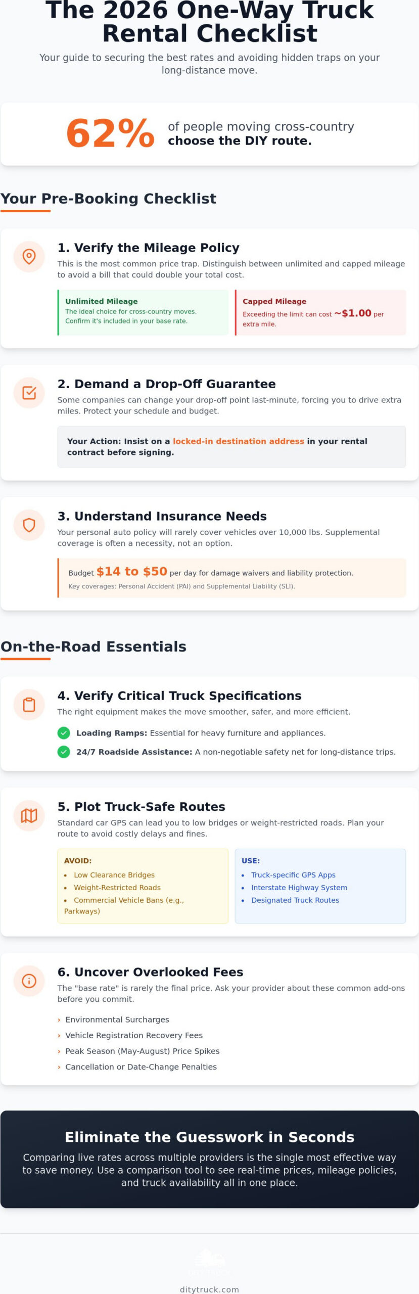 One Way Moving Truck Rental: The Complete 2026 Checklist & Guide